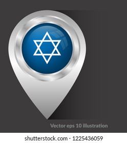 david star and map pin.logo concept. Designed for your web site design, logo, app, UI