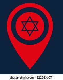 david star and map pin.logo concept. Designed for your web site design, logo, app, UI