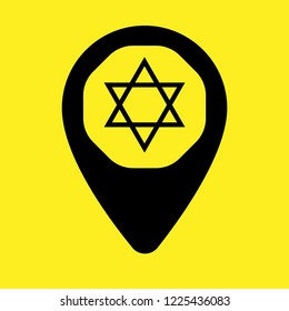 david star and map pin.logo concept. Designed for your web site design, logo, app, UI