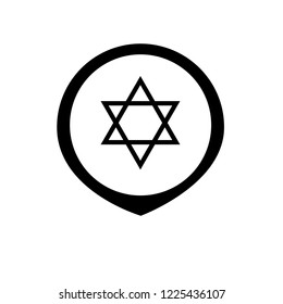 david star and map pin.logo concept. Designed for your web site design, logo, app, UI