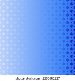 David stars halftone seamless in Persian Blue hues on gradient background. Can be used as a website landing page, textile print, wallpaper, poster, placard, banner, cover, wrapping paper, decoration