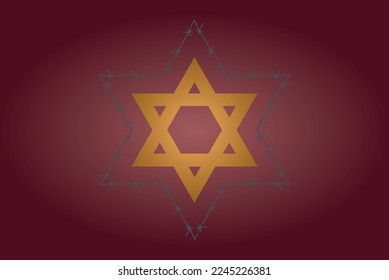 David está de fondo rojo. Recordación internacional del Holocausto