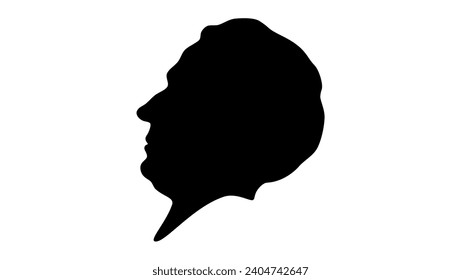  David Strauß, schwarz, einzelne Silhouette