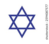 Davids star isolated on white background. simple icon. symbol. sign. eps