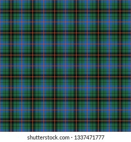 Davidson's ancient tartan. Seamless pattern of a traditional Scottish tartan of Davidson's clan for fabric, kilts, skirts, plaids. 