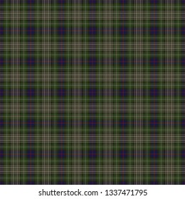 Davidson's Tulloch dress tartan. Seamless pattern of a traditional Scottish tartan of Davidson's Tulloch clan for fabric, kilts, skirts, plaids. Frequent, small weaving.