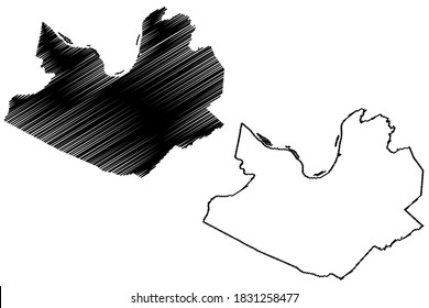 Daviess County, Kentucky (U.S. county, United States of America, USA, U.S., US) map vector illustration, scribble sketch Daviess map