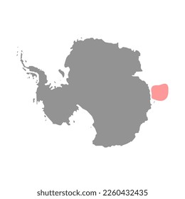 Davis Sea on the world map. Vector illustration.