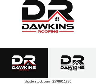 Dawkins Roofing Logo Design Real Estate Logo
