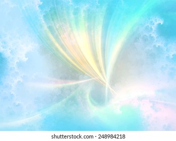 dawn, abstract background, vector illustration