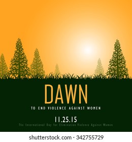 Dawn of Eliminate Violence Against Women Graphic Design Vector Illustration EPS10
