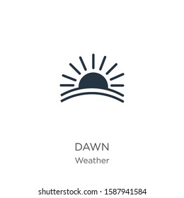 Dawn icon vector. Trendy flat dawn icon from weather collection isolated on white background. Vector illustration can be used for web and mobile graphic design, logo, eps10