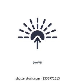 dawn isolated icon. Simple element illustration from weather concept. dawn editable logo symbol design on white background. Can be use for web and mobile.