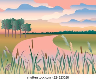 dawn landscape