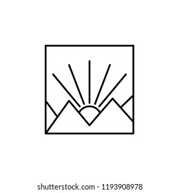 dawn outline icon. Element of landscape outline icon for mobile concept and web apps. Thin line dawn outline icon icon can be used for web and mobile