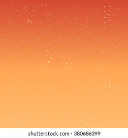 Dawn Sky background. Starry sky. Abstract hipster back. Pink and orange vector gradient