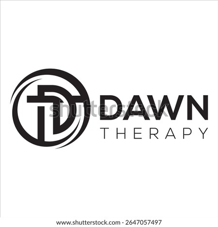 DAWN THERAPY logo reflects calm, renewal, and healing with a soothing design ideal for mental wellness brands. Perfect for promoting holistic therapy and emotional well-being services.