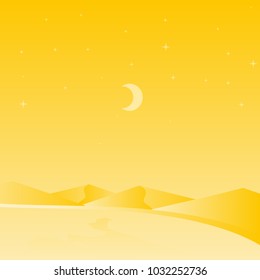 dawn,mountain,star and moon on the sky