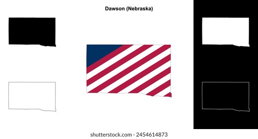 Gliederungskarte von Dawson County (Nebraska)