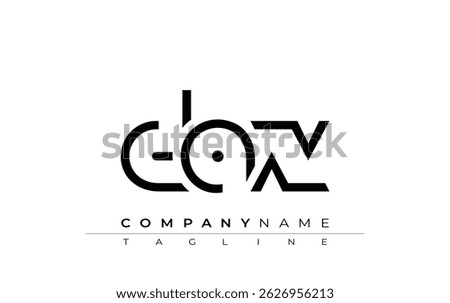 DAX abstract letter design. Modern Business Logo Design With Abstract Typography and Contemporary Style