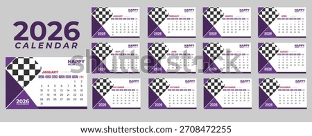 DAX Calendar 2026, year(2026), type (calendar) style(minimal, luxury) format 