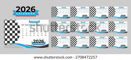 DAX Calendar 2026, year(2026), type (calendar) style(minimal, luxury) format 