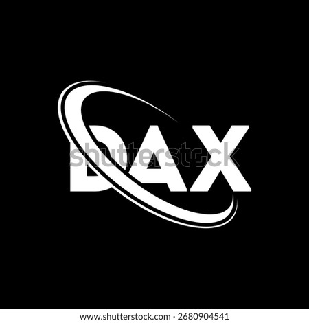 DAX logo. DAX letter. DAX letter logo design. Intitials DAX logo linked with circle and uppercase monogram logo. DAX-typography for technology, business and real estate brand.