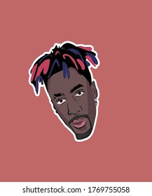 dax raper hiphop face vector