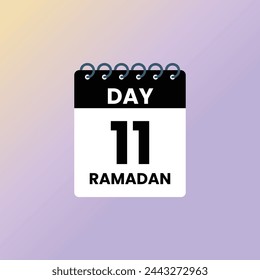 Day 11 Ramadan calendar vector Illustration 