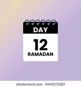 Day 12 Ramadan calendar vector Illustration 