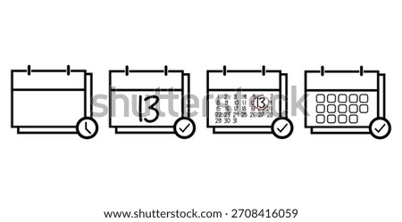 Day 13 Specific Day Calendar. Calendar icon vector illustration sign.