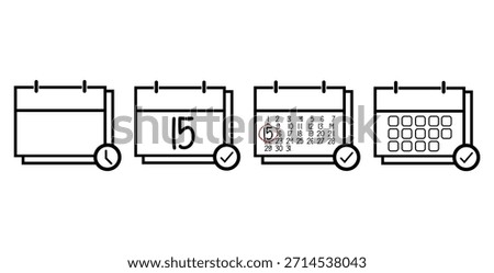 Day 15 Specific Day Calendar. Calendar icon vector illustration sign.