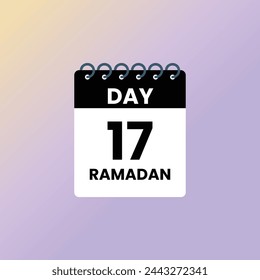 Day 17 Ramadan calendar vector Illustration 