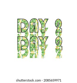 DAY 2 DESIGN WITH GREEN PATTERN OF NATURAL COLOR