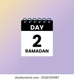 Day 2 Ramadan calendar Vector Illustration 