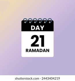 Day 21 Ramadan calendar vector Illustration