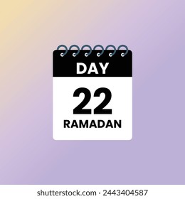 Day 22  Ramadan calendar vector Illustration