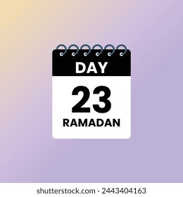 Day 23  Ramadan calendar vector Illustration