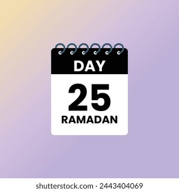 Day 25 Ramadan calendar vector Illustration