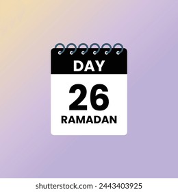 Day 26 Ramadan calendar vector Illustration