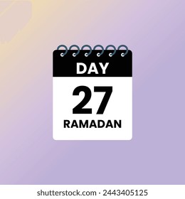 Day 27 Ramadan calendar vector Illustration