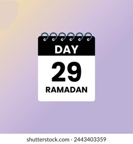 Day 29 Ramadan calendar vector Illustration