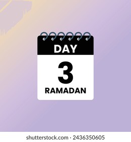 Day 3  Ramadan calendar vector Illustration 