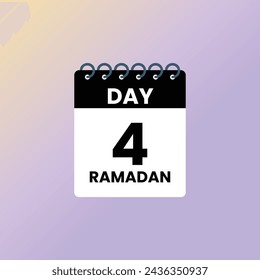 Day 4  Ramadan calendar vector Illustration 