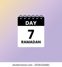 Day 7  Ramadan calendar vector Illustration 