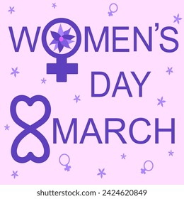 Women’s day, 8 march, poster, greeting card .