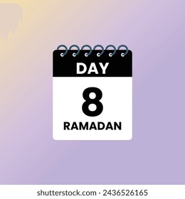 Day 8  Ramadan calendar vector Illustration 