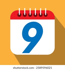 day 9 of the calendar, number 9 of the calendar. 
Ninth day of the calendar, nine