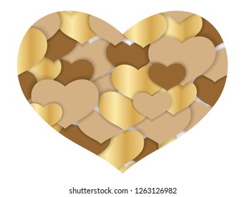 Valentine’s Day abstract heart shape background illustration.