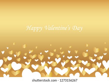 Valentine’s Day abstract seamless background with text space, vector illustration. Horizontally repeatable.